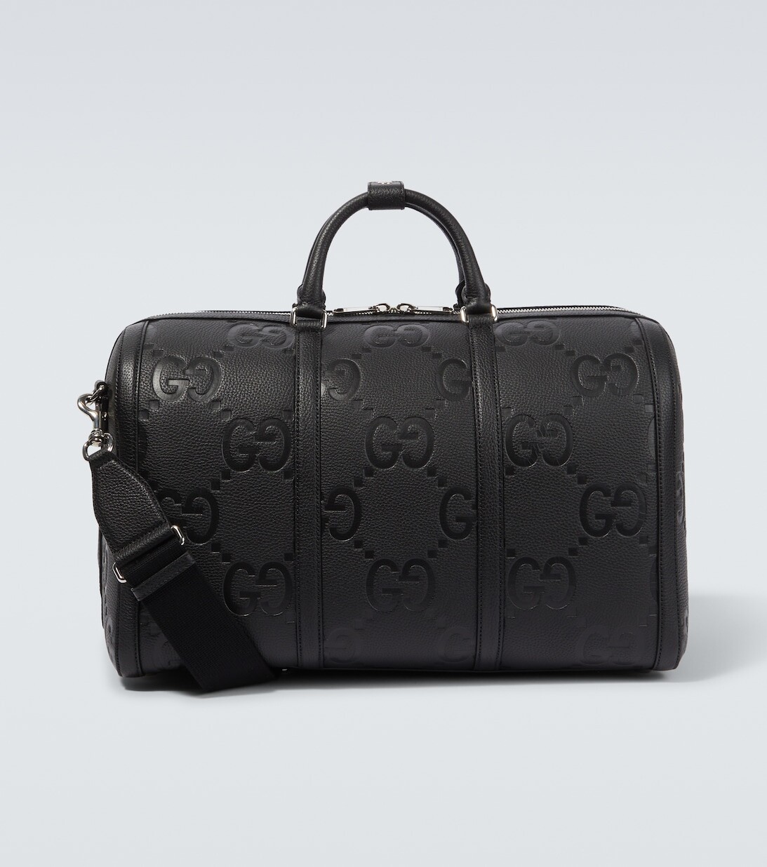 

Дорожная сумка Jumbo GG из кожи Gucci, черный