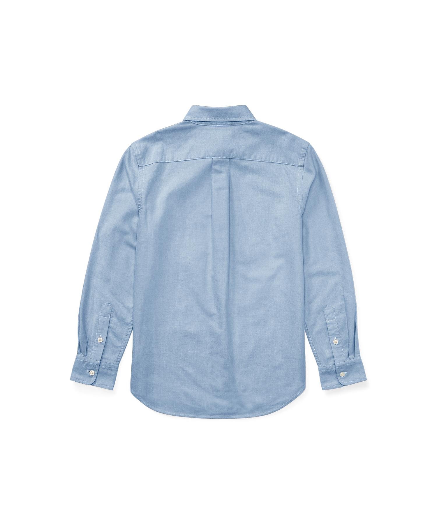 Хлопковая рубашка Оксфорд (Для мальчиков 8-20 лет) Polo Ralph Lauren, 400 Blue — фото 2