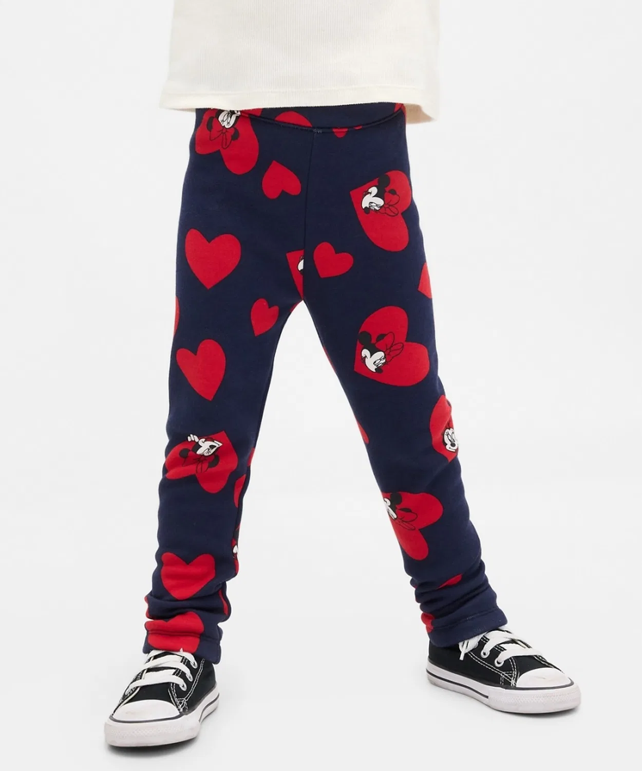 Леггинсы с начесом Disney x Gap, Микки и Минни, темно-синие