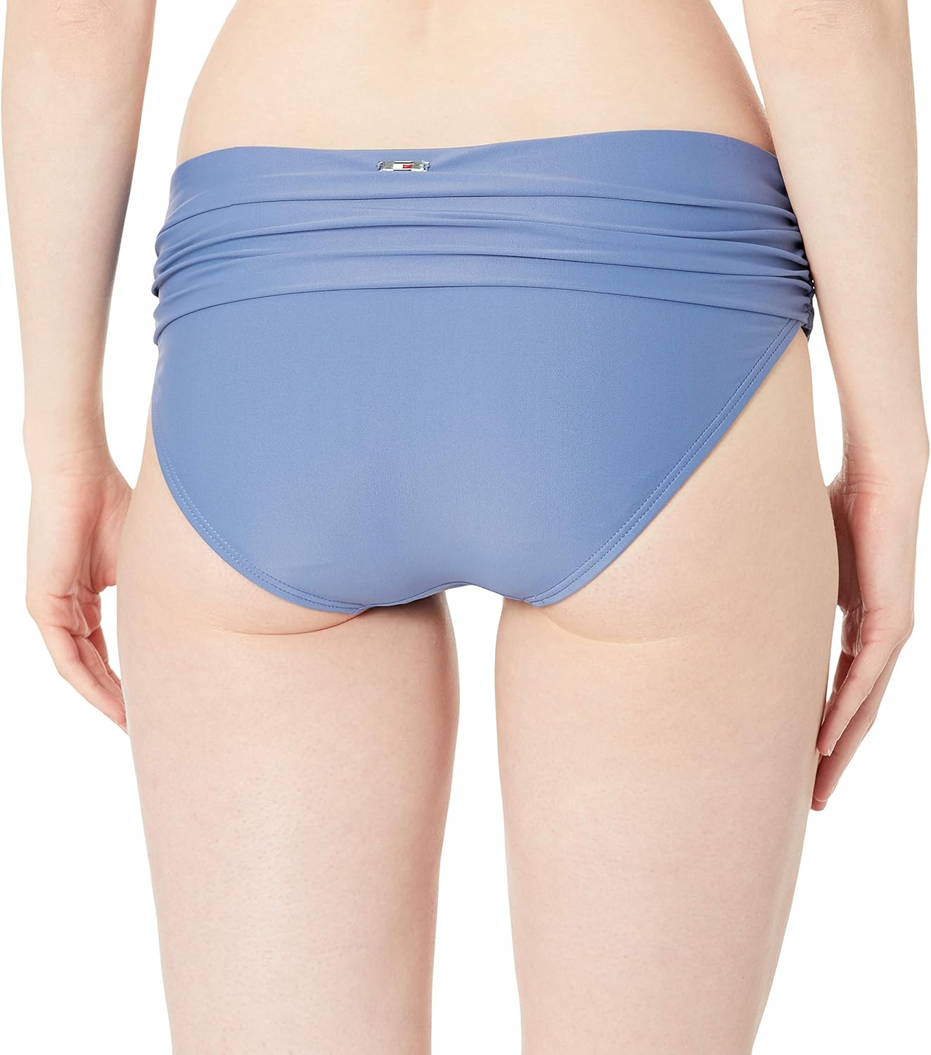 Женские стандартные присборенные плавки бикини Tommy Hilfiger, Harbor Blue Solid — фото 2