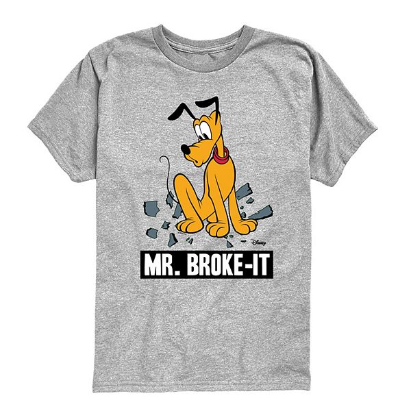 

Футболка Boys 8-20 's pluto mr broke-it Disney, Athletic Heather