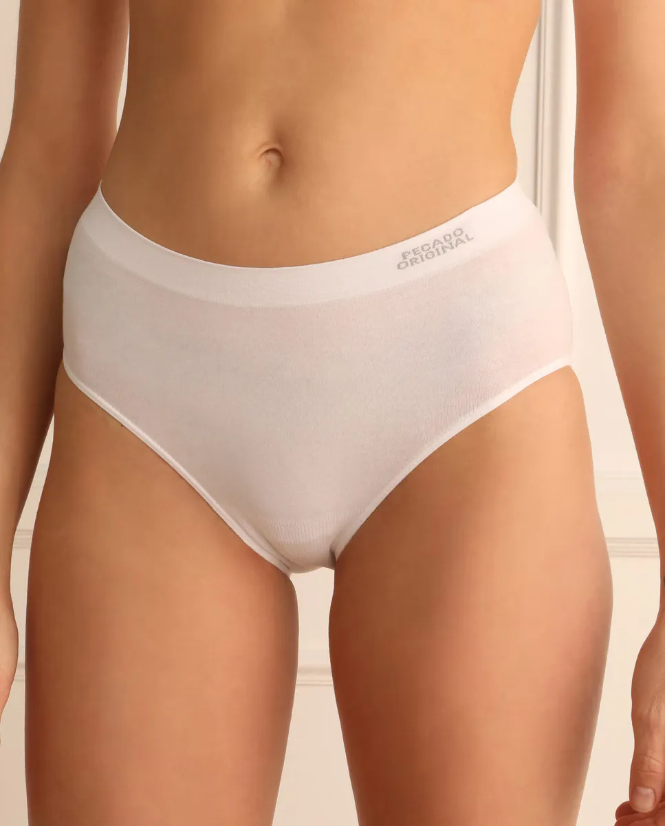 

Бесшовные трусики из хлопка Pecado Original, белый