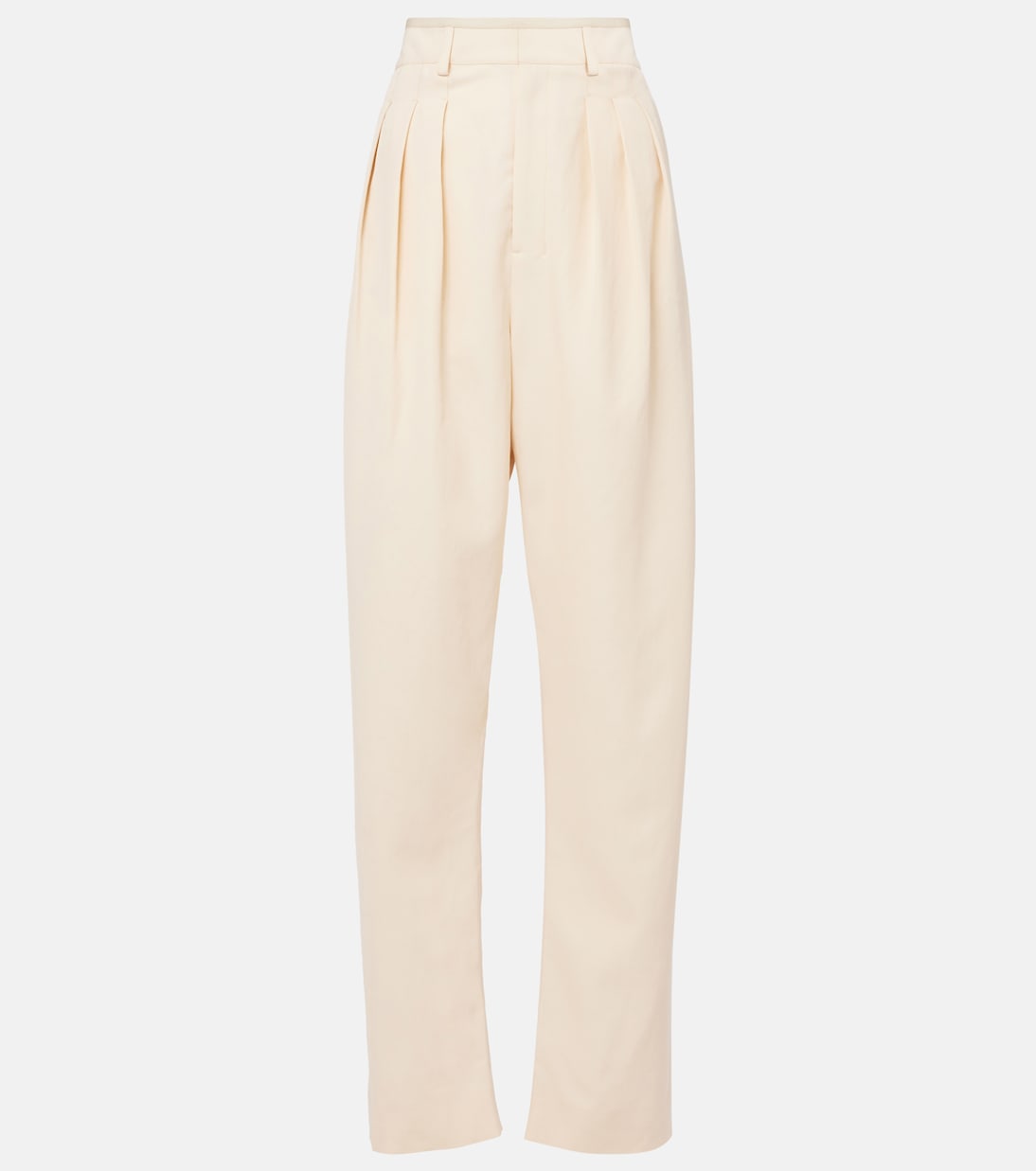 

Зауженные брюки из шерстяного габардина Lemaire, Light Powder