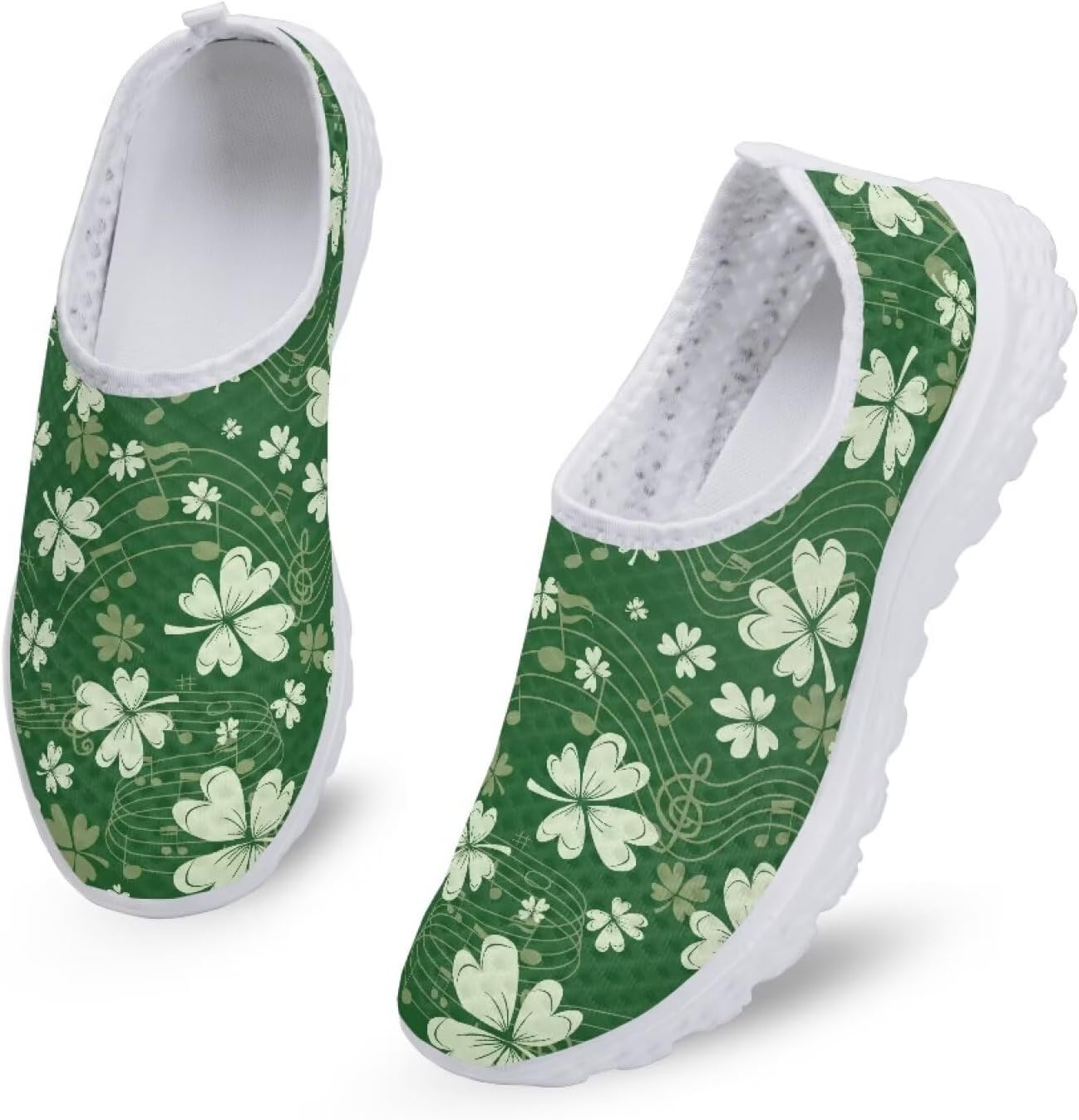 

Кроссовки Kuiaobaty Fashion легкие, дышащие, слипоны для ходьбы, спортивная повседневная обувь, лоферы для женщин и мужчин, St. Patrick's Day Music Notes