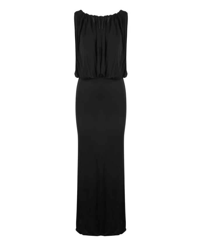 

Роскошное драпированное платье из джерси Saint Laurent, черный