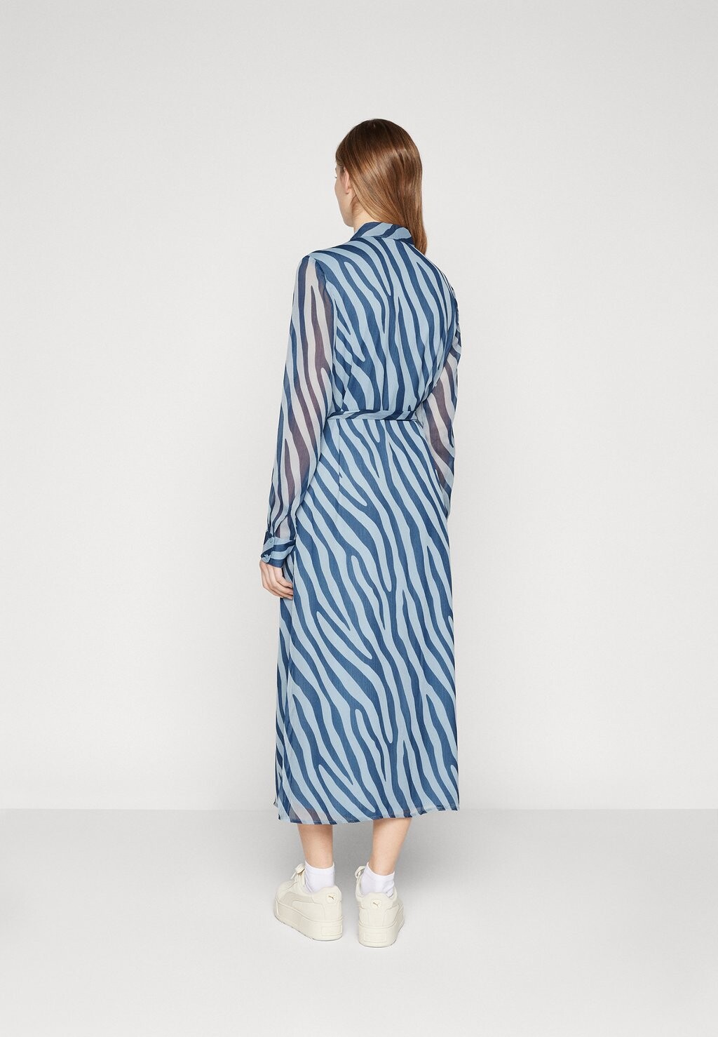 

Платье-рубашка Pieces, темно-синий Pcjalla Midi Dress
