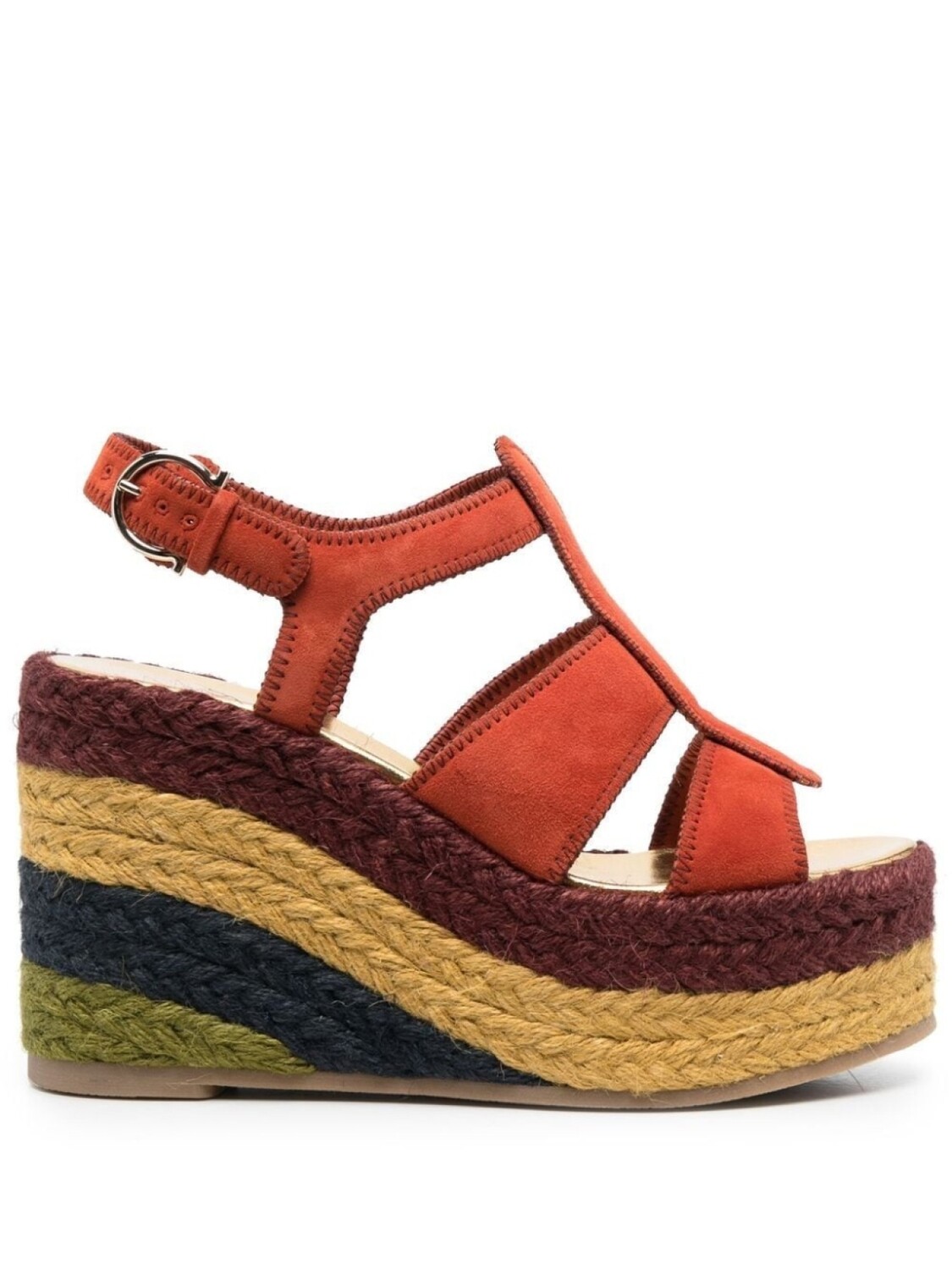 Ferragamo эспадрильи на танкетке, оранжевый