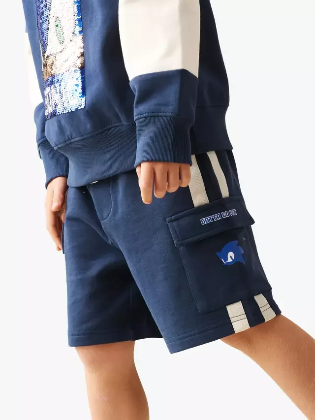 Детские шорты Kids' x Sonic Stripe, синие Angel & Rocket