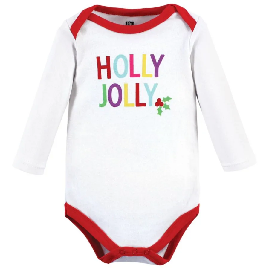 Hudson Baby Хлопковые боди с длинными рукавами, комплект из 3 штук, с принтом цвета корицы — фото 4