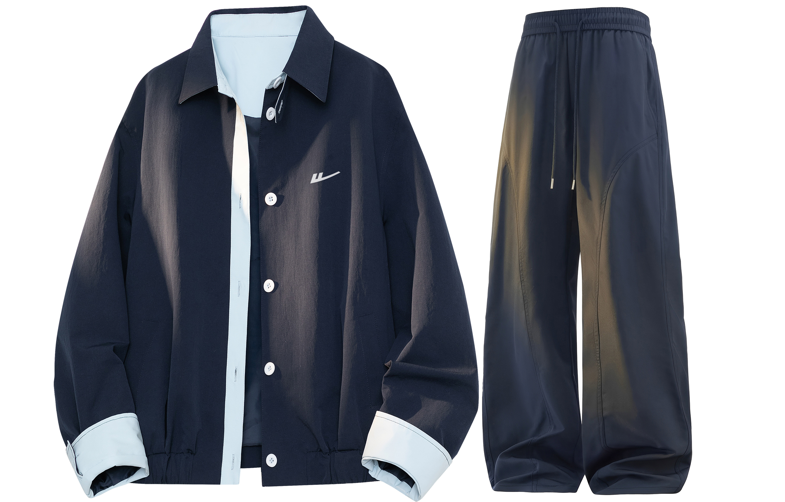 

Комплект рубашка Unisex WARRIOR, темно-синий top+темно-синий pants[free diy merch]