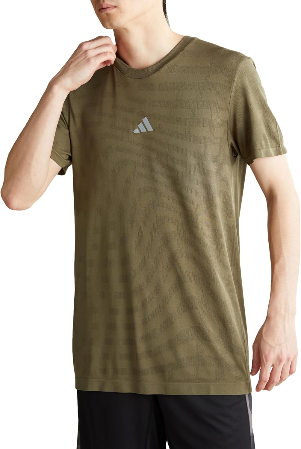 

Мужская бесшовная футболка с коротким рукавом для спортзала и тренировок (JTE45) Adidas