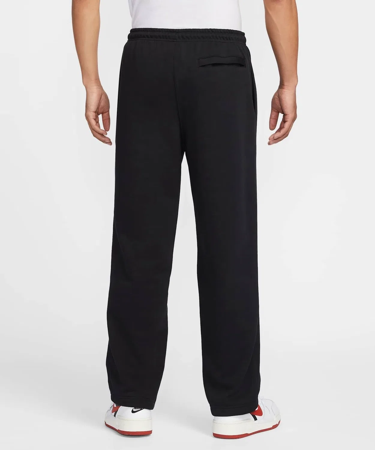 Штаны Nike Club French Terry Open-Hem, чёрные — фото 2