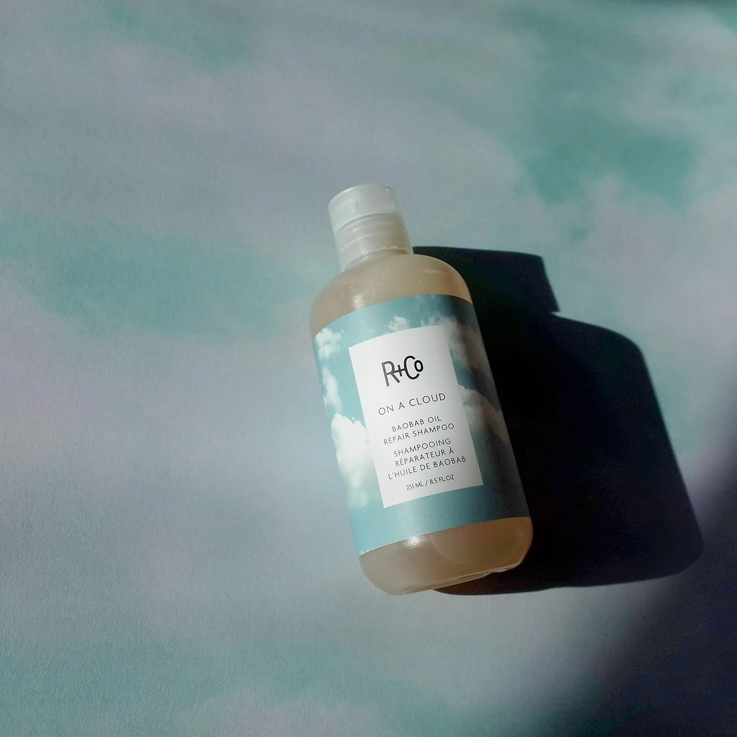 Шампунь R+Co On A Cloud Baobab Repair | Мягкое очищение + восстановление волос + увлажнение | Веганский продукт + не тестируется на животных | 240 мл — фото 4