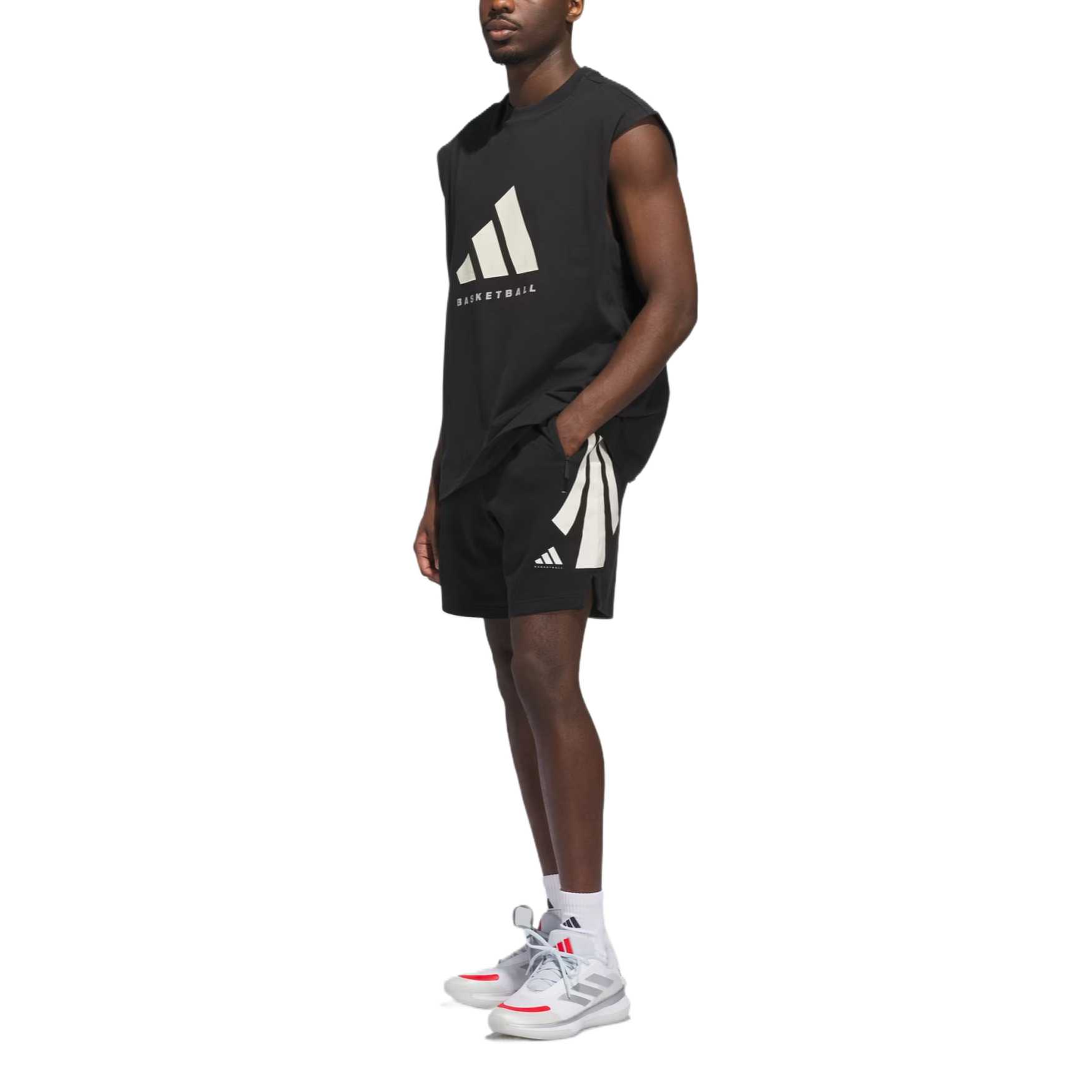 Мужские баскетбольные шорты Unisex Adidas, черный — фото 4