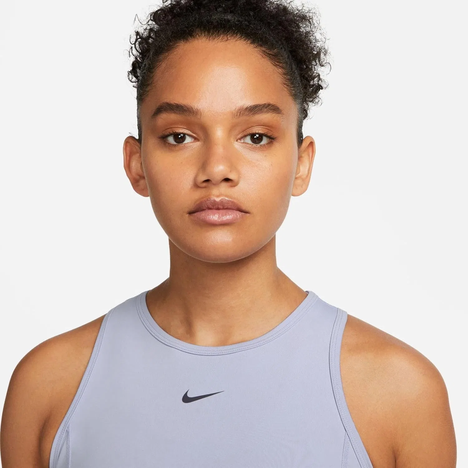 Топ для тренировок Nike Pro Dri-FIT, Indigo Haze/Oxygen Purple/Gridiron — фото 4