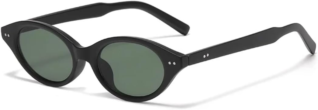

Солнцезащитные очки с защитой от УФ-излучения UV400 | Маленькая оправа, овальная, в стиле панк с заклепками | для женщин и мужчин, для занятий спортом на открытом воздухе и вождения DSVIGF, Black-green