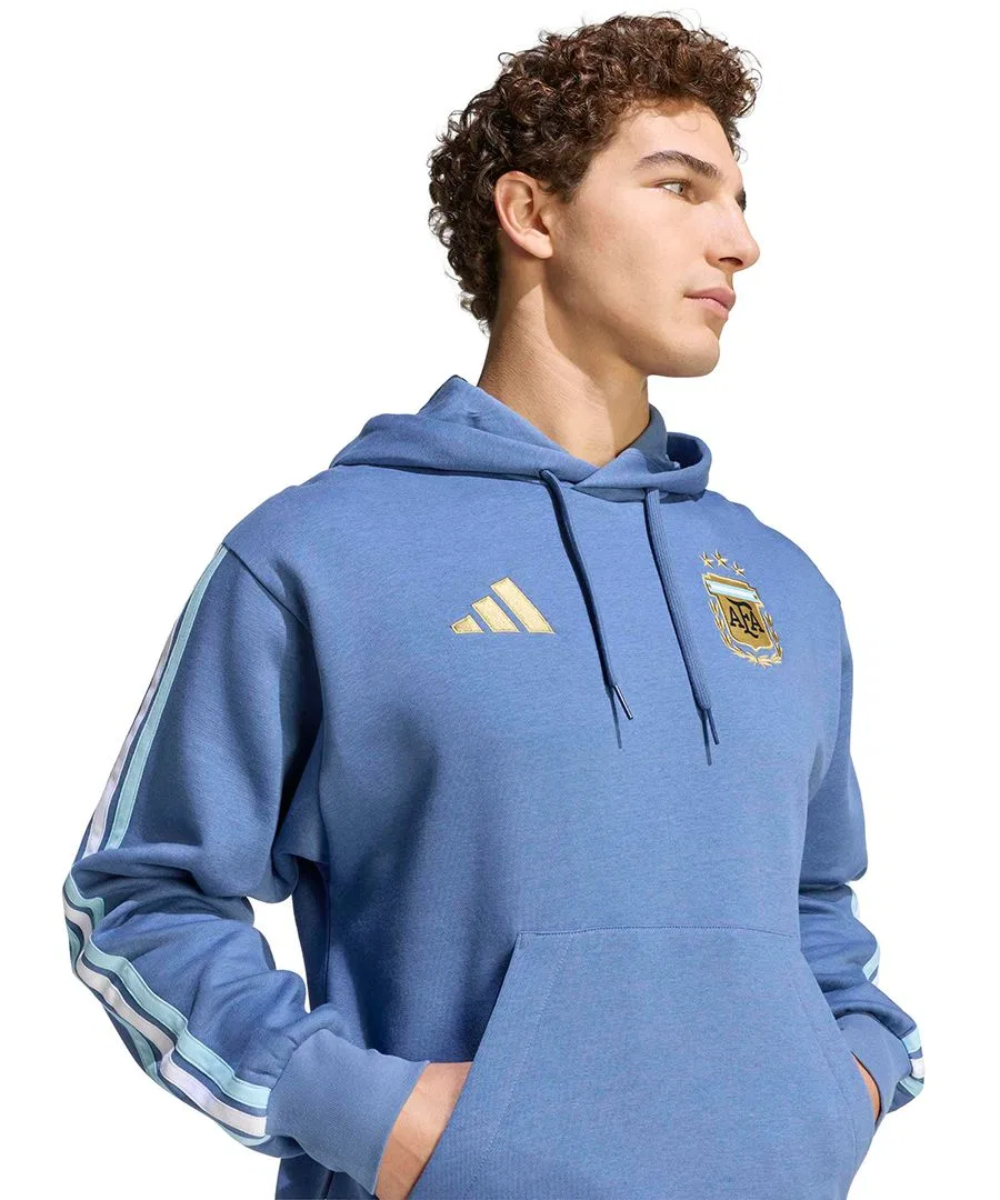 Мужская флисовая толстовка с капюшоном Adidas, синий — фото 3