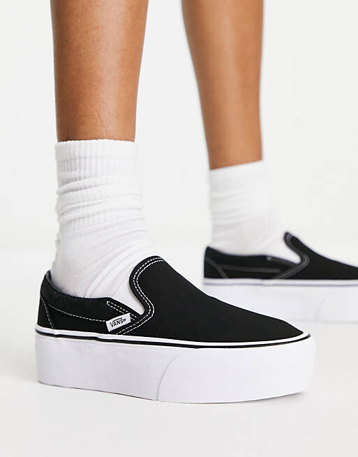 

Черно-белые кроссовки Slip On stackform Vans, Черный, Черно-белые кроссовки Slip On stackform Vans