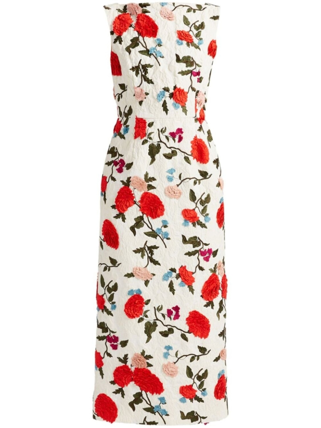 

Цветочное платье ERDEM, белый