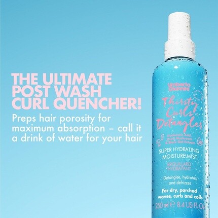 Umberto Giannini Thirsty Curls Detangler Суперувлажняющий увлажняющий спрей 250 мл Веганский несмываемый кондиционер-спрей — фото 2