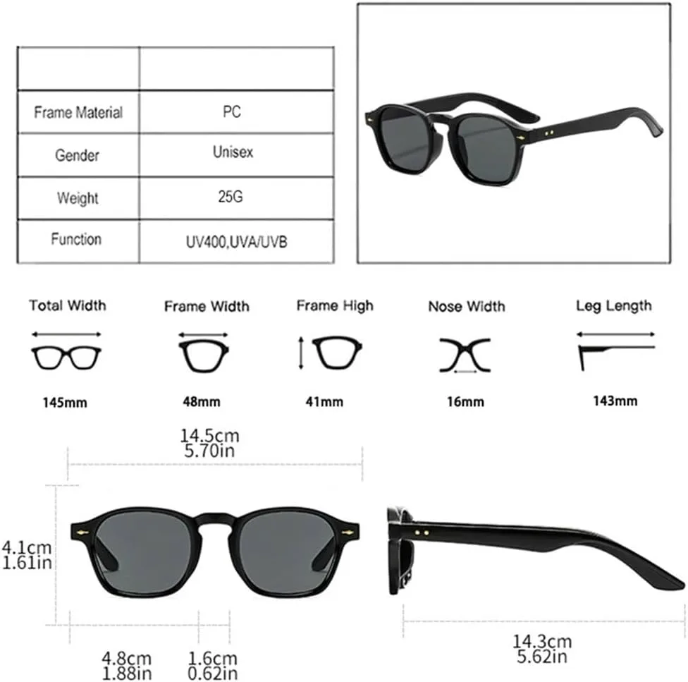 

Модные солнцезащитные очки Polygon для женщин, черные с синими линзами в стиле «океан», мужские солнцезащитные очки в стиле панк с заклепками KTUCN, Tea Clear