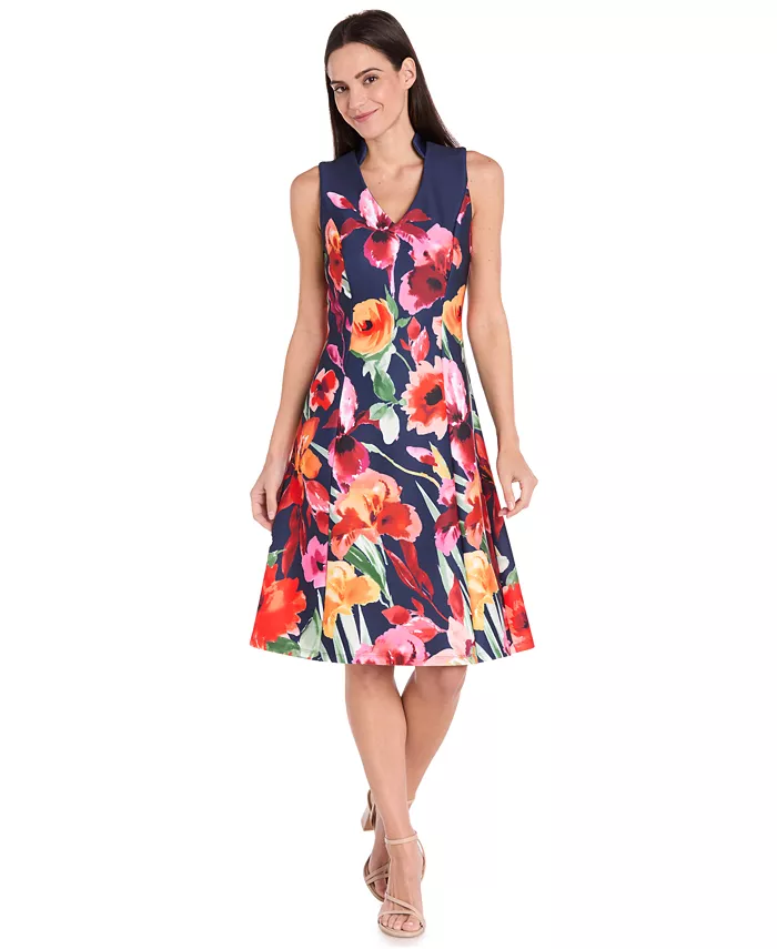 

Женское платье без рукавов, облегающее и расклешенное R & M Richards