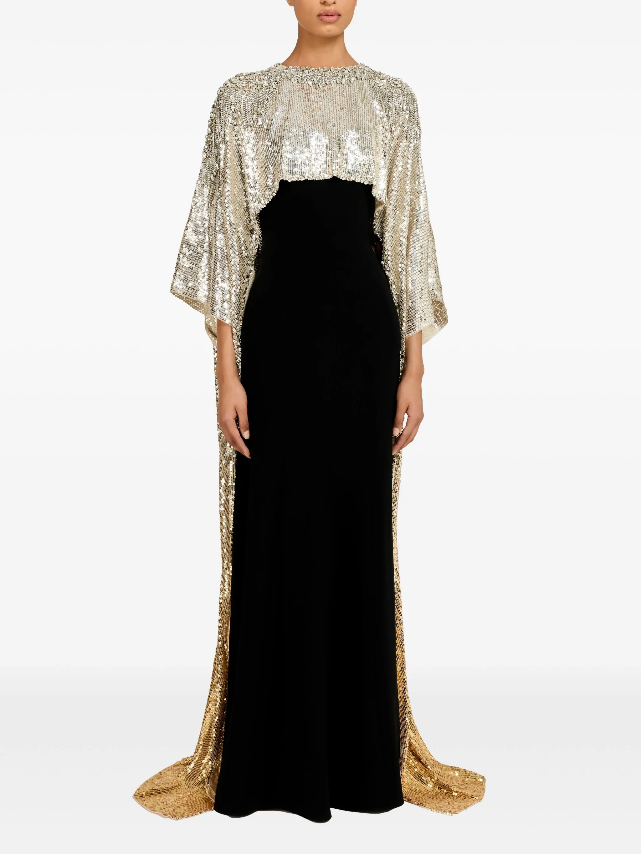 

Платье макси Cassia Jenny Packham, черный