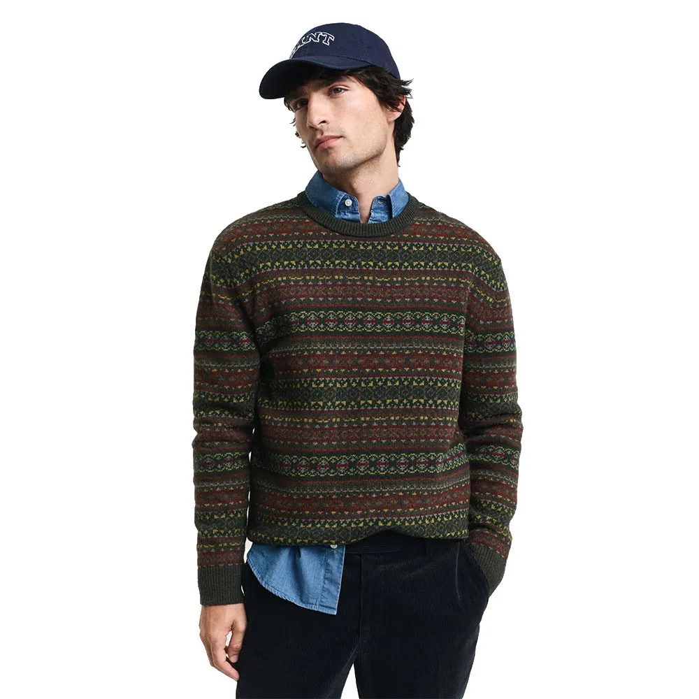 

Свитер Gant Fair Isle, зеленый