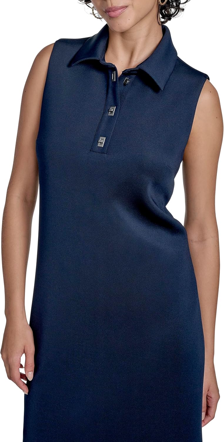 Женское короткое повседневное платье-трапеция Calvin Klein, Indigo — фото 2