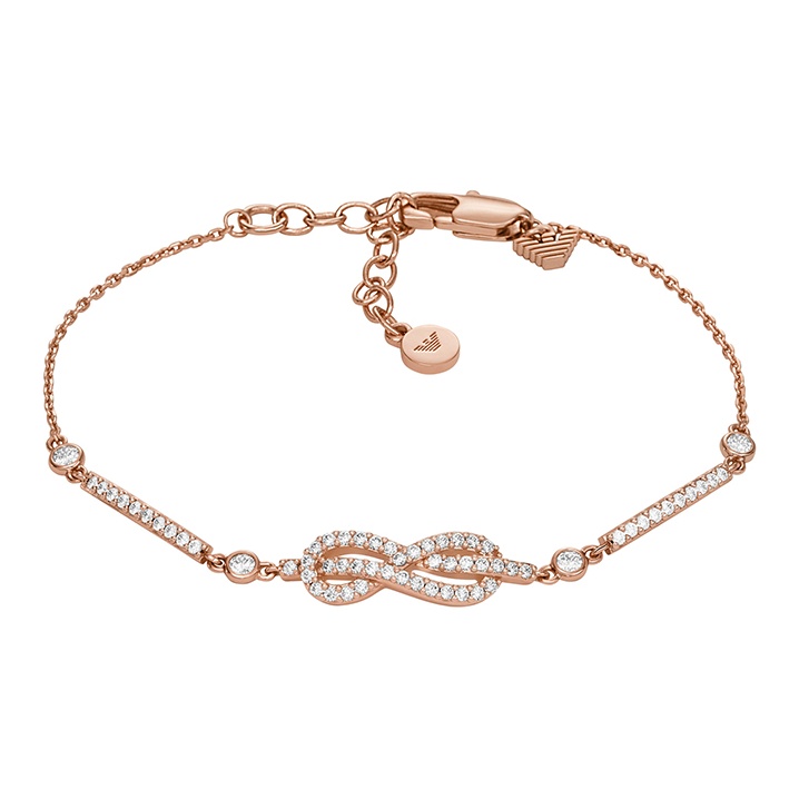 

EMPORIO ARMANI Браслет из циркония из алюминиевого сплава для женщин Rose Gold