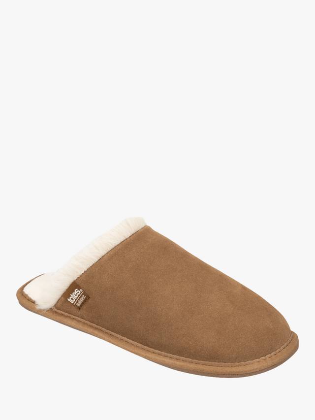 Isotoner женские мюли из натуральной замши totes, Tan — фото 4