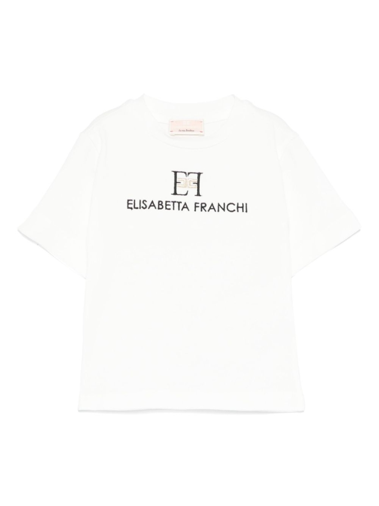 

Elisabetta Franchi La Mia Bambina футболка с вышитым логотипом, белый