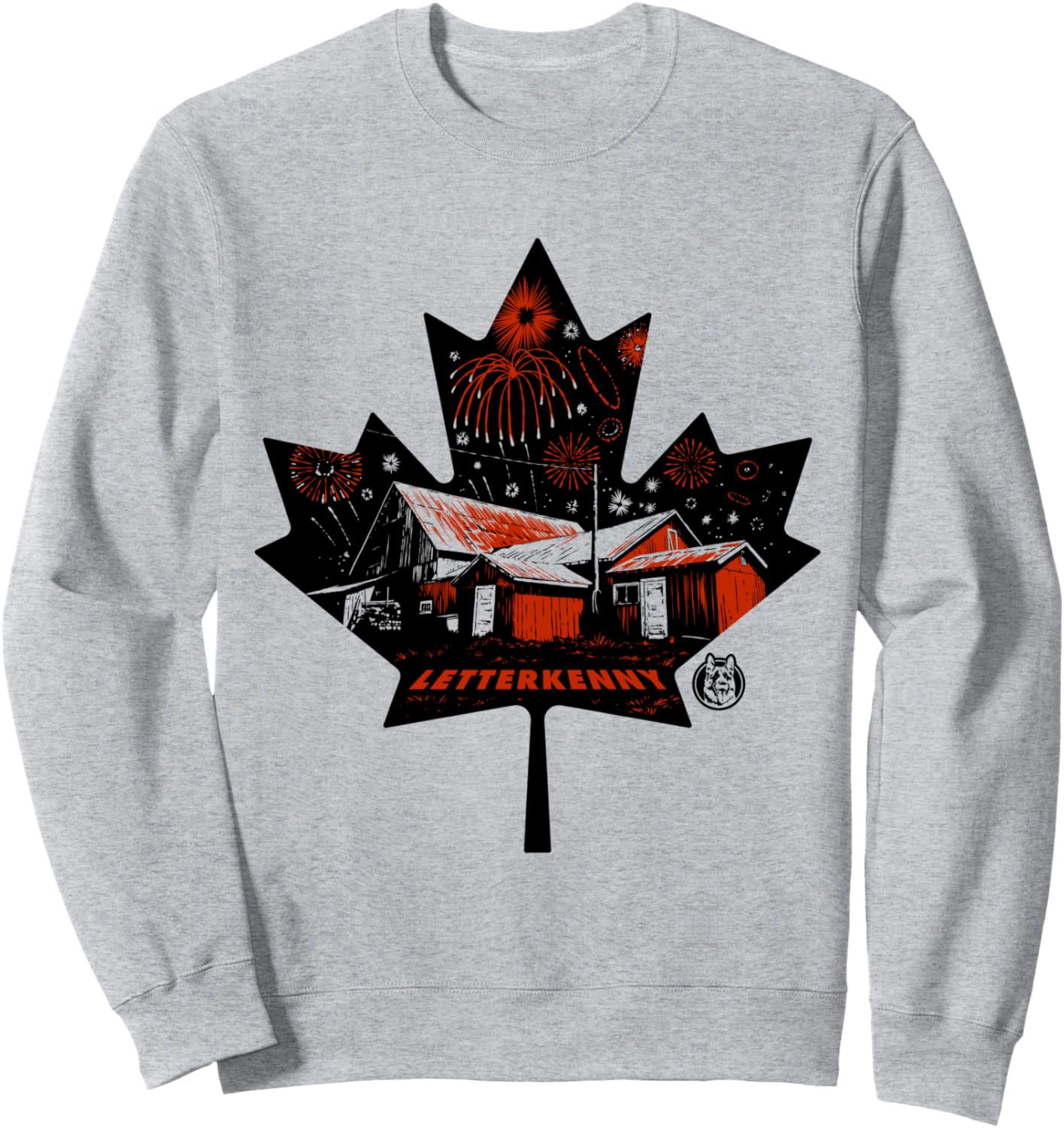 

Толстовка с надписью Фейерверк Кенни, Канада Official Letterkenny, серый