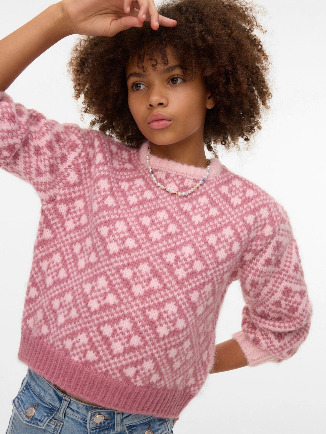 Vero Moda Girl Свитер 'VMInga' в цвете маджента, розовый — фото 2