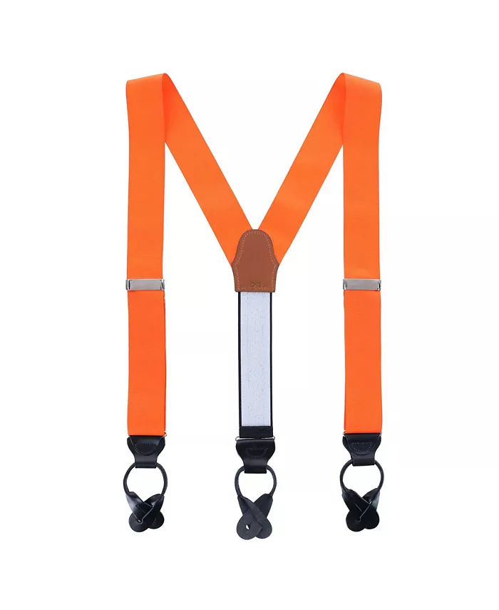 

Мужские подтяжки Phoenix 38 мм с пуговицами из гладкого жаккарда без эластичности Trafalgar, оранжевый