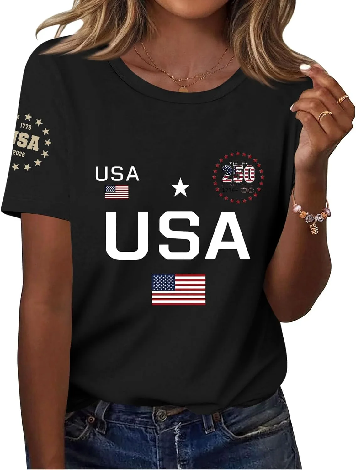 

Топ для женщин 4th of July FQZWONG