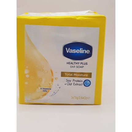Мыло Healthy Plus, полное увлажнение, 75 г — упаковка из 3 шт Vaseline — фото 2