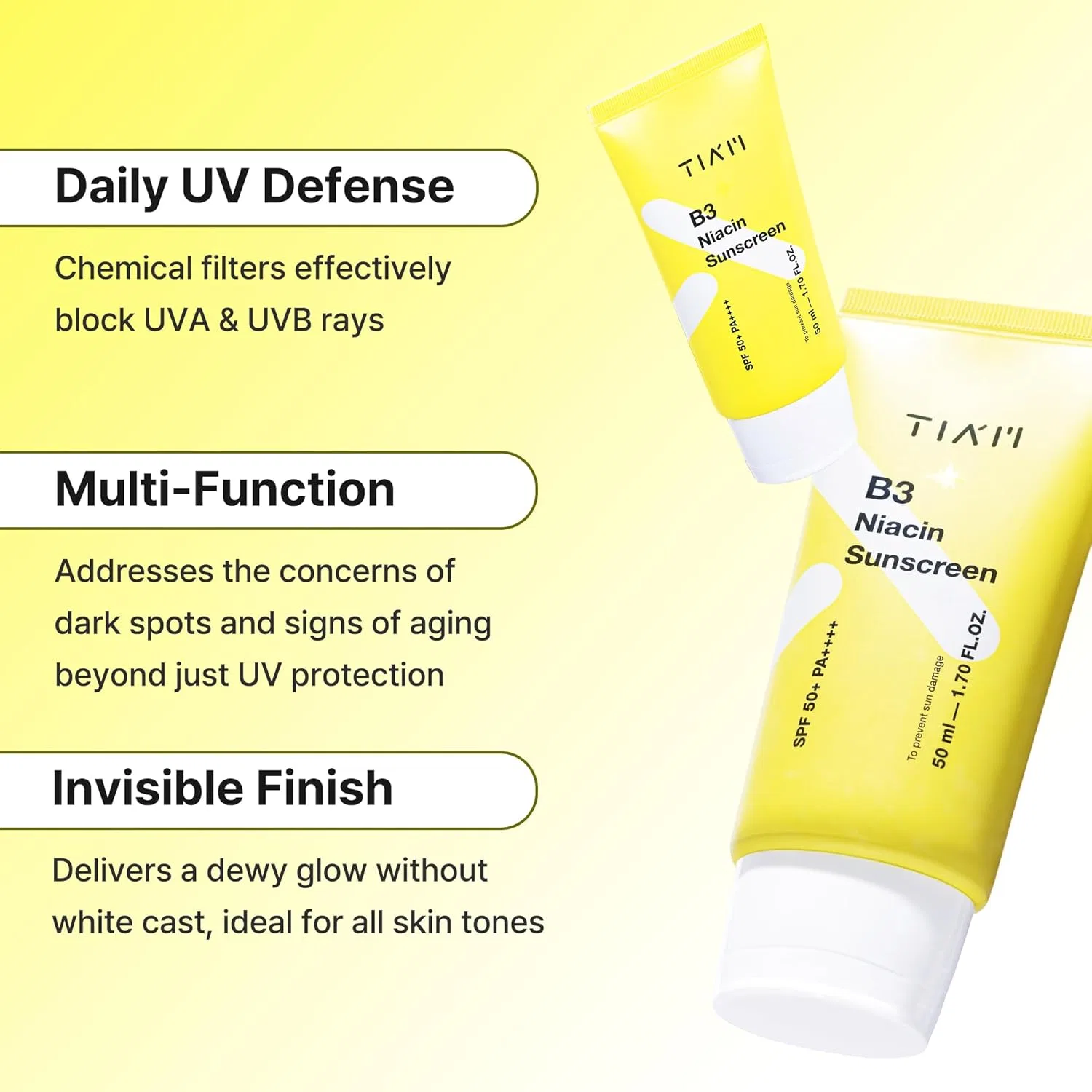Солнцезащитный крем для лица «Niacinamide SPF50+ PA++++» от TIAM, 50 мл Tia'M — фото 4
