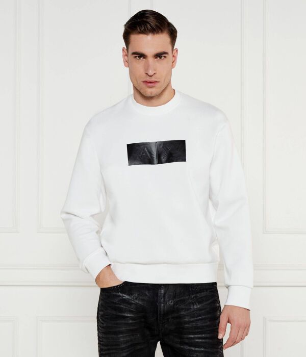 

Свитшот мужской Armani Exchange с контрастным принтом, белый