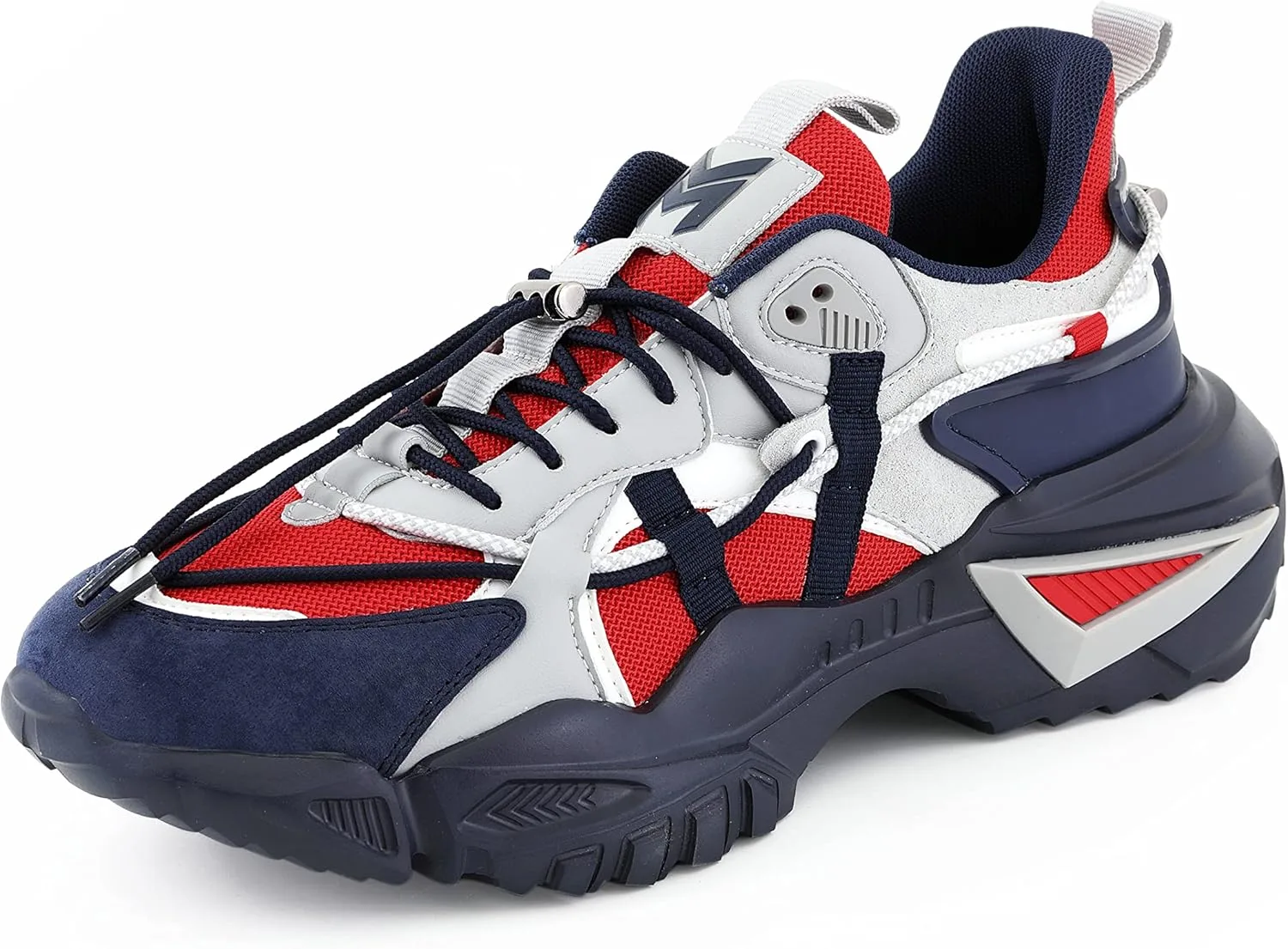 Мужские кроссовки Mazino Oasis Fashion Chunky Sneakers - спортивная повседневная обувь для мужчин, красный/темно-синий/серый