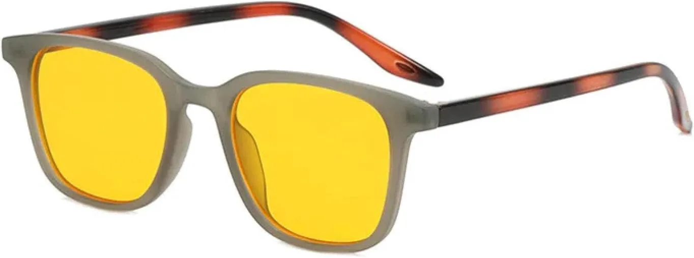 

Ультралегкие солнцезащитные очки в стиле ретро с популярным контрастным цветом, матовым градиентом и защитой от УФ-излучения UV400 TVTBBVV, Matte Grey Yellow