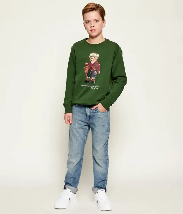 Толстовка regular fit Polo Ralph Lauren, зеленый — фото 2