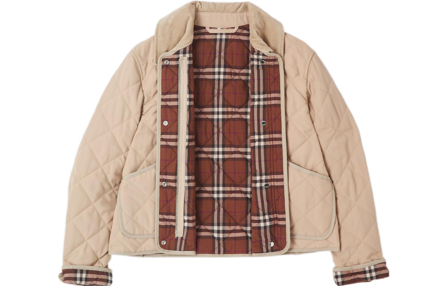 Пальто укороченное Burberry желто-коричневый — фото 2