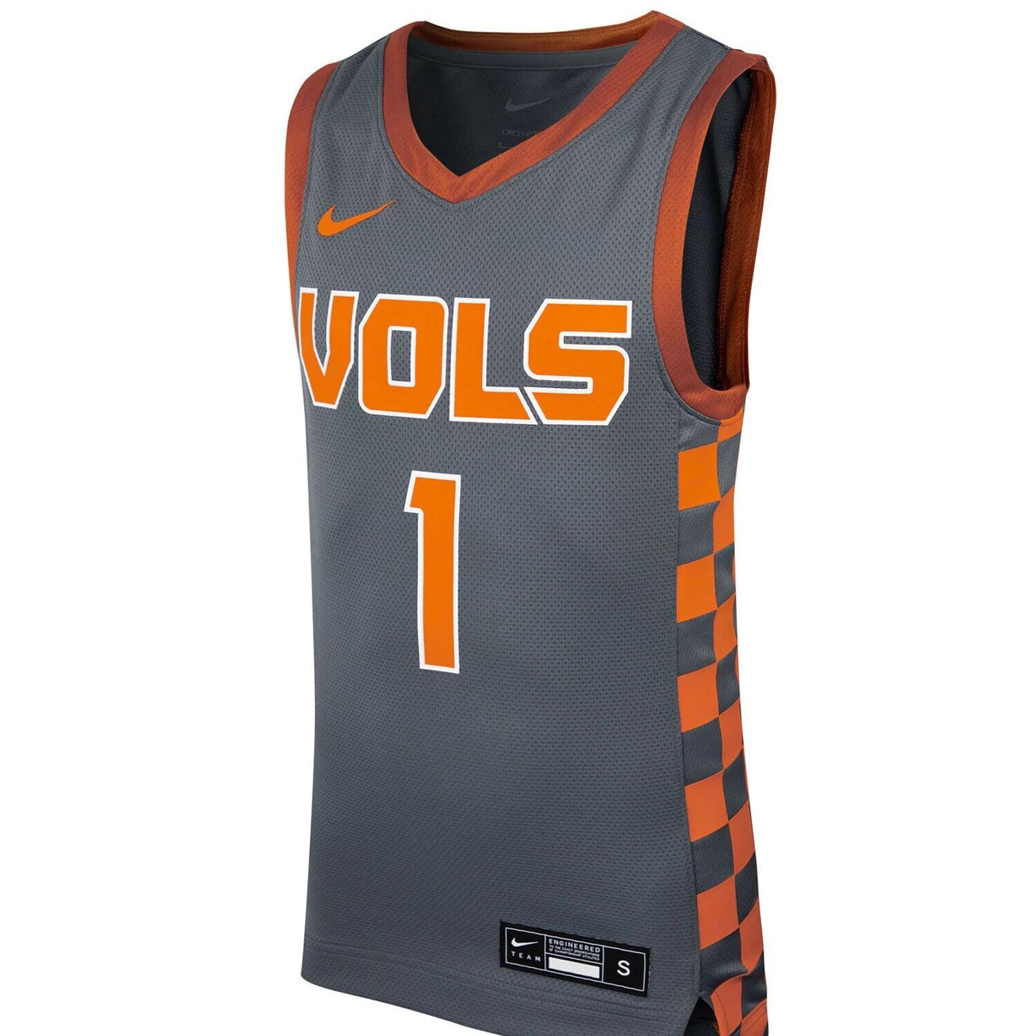 Реплика молодежной баскетбольной майки Nike #1 серого цвета Tennessee Volunteers Icon Nike — фото 2