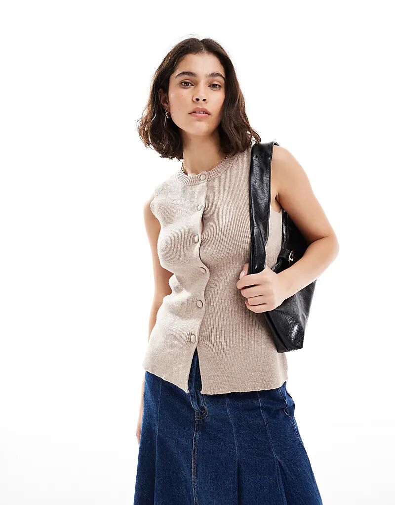 

Трикотажный жилет Miss Selfridge цвета мокко