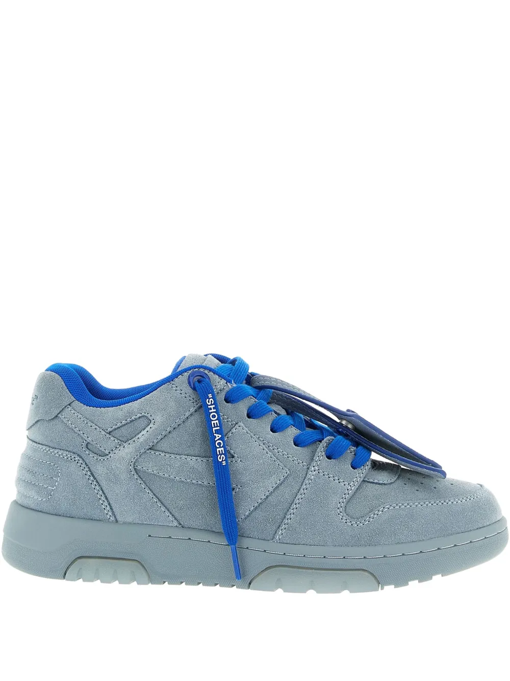 

Кроссовки из замши с логотипом Off-White, синий