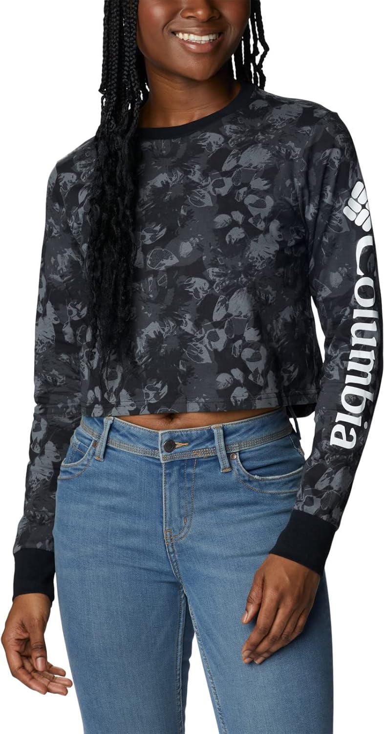 

Женская футболка Columbia North Cascades с длинным рукавом и принтом, Black Solarized Print, Черный, Женская футболка Columbia North Cascades с длинным рукавом и принтом, Black Solarized Print