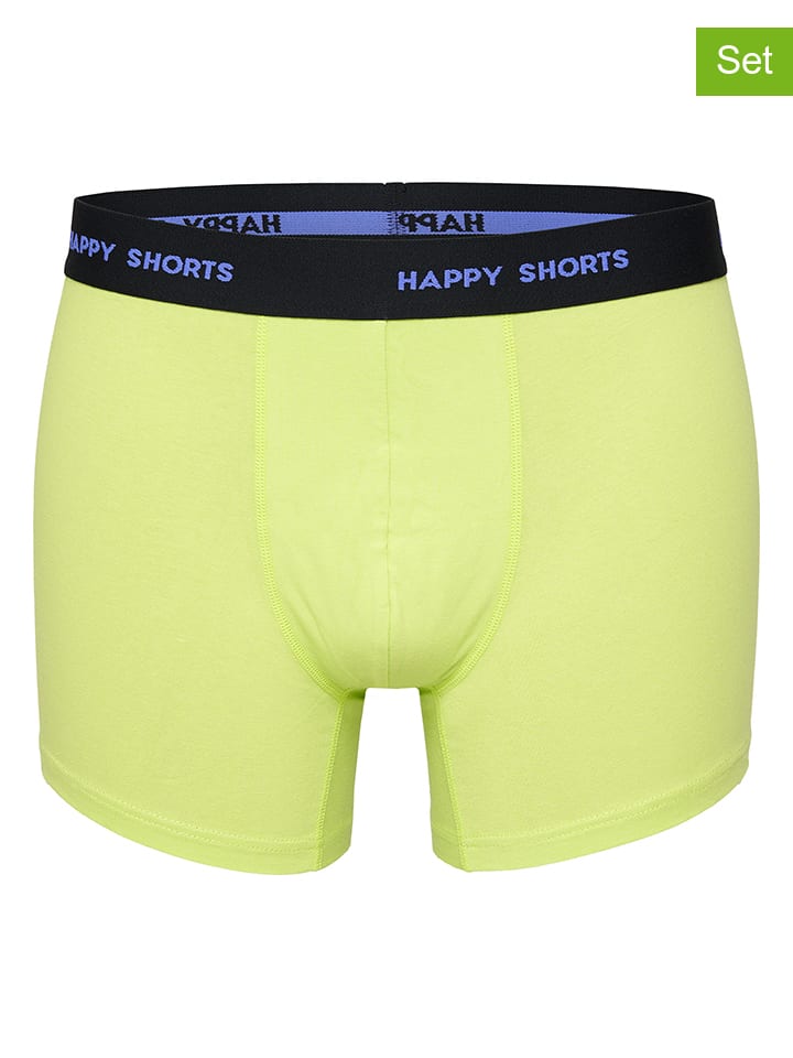 

Happy Shorts Комплект из 3 штук: боксерские трусы фиолетового, черного и желтого цвета