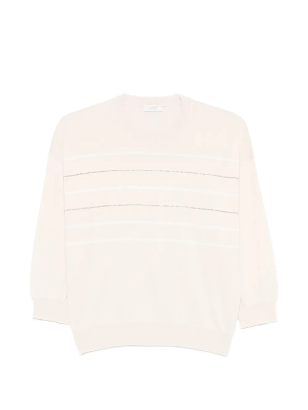 

Футболка в полоску с круглым вырезом Peserico, бежевый