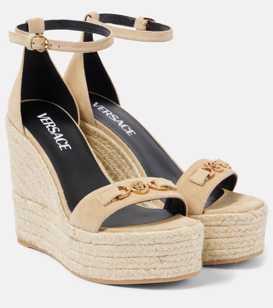 Кожаные сандалии на платформе Medusa '95 Versace, Mastic-Versace Gold